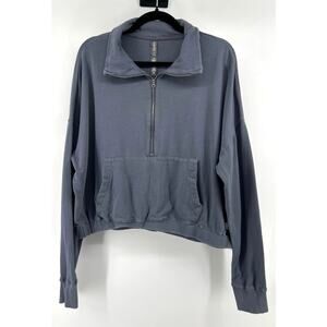 Vuori Women's Sunnyside Half Zip Organic Cotton Crop Sweatshirt XL